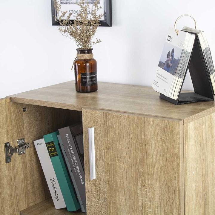 Produktbild Bakaji Segelregalschrank mit zwei Türen und Regalböden (60 x 31 x 115.50 cm)