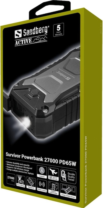 Immagine prodotto Sandberg Survivor (27000 mAh, 65 W, 99.90 Wh)