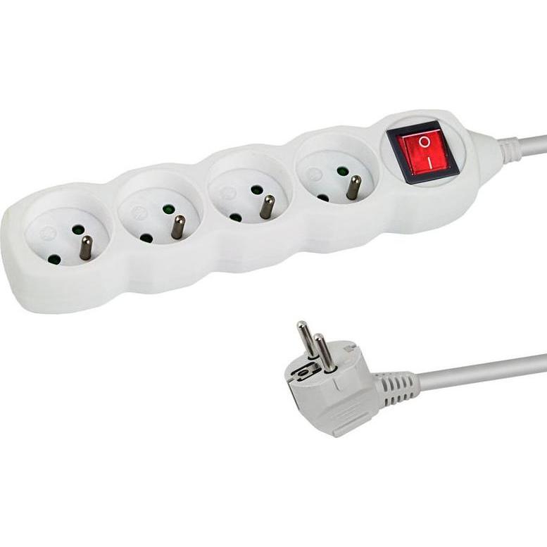 Esperanza, Ciabatta multipresa, Power Strip 4 Sockets Switch 3m White (4 x, 3 m)