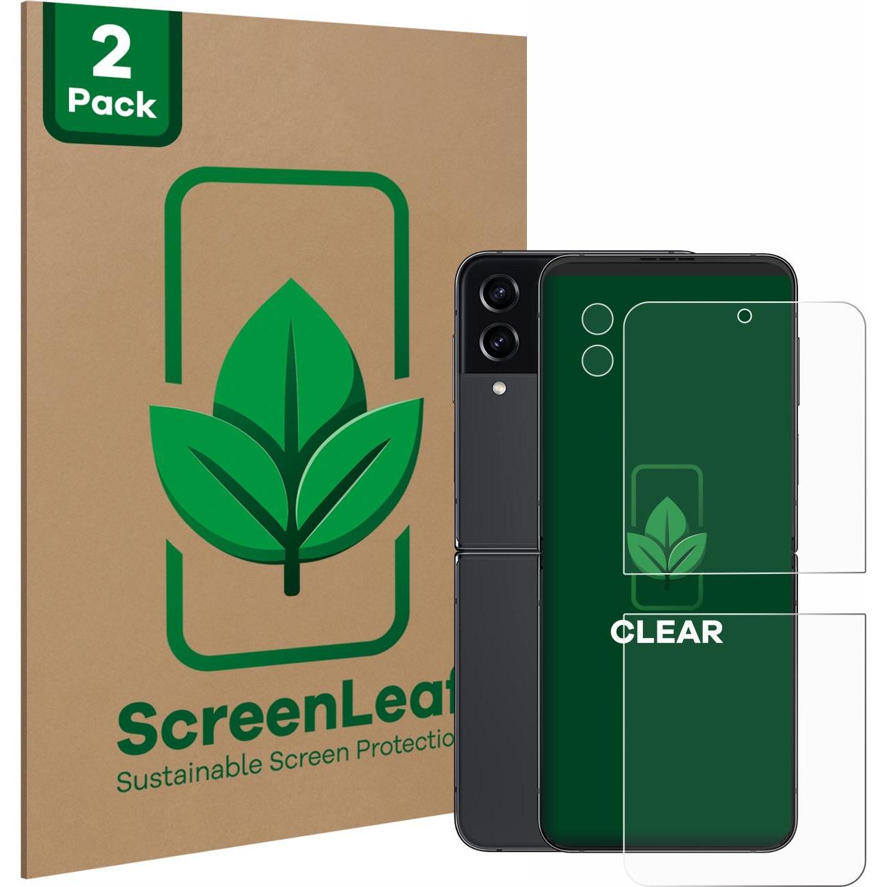 ScreenLeaf Schutzfolie nachhaltiger Displayschutz Displayschutzfolie Folie Klar Transparent (2 Stück, Samsung Galaxy Z F...