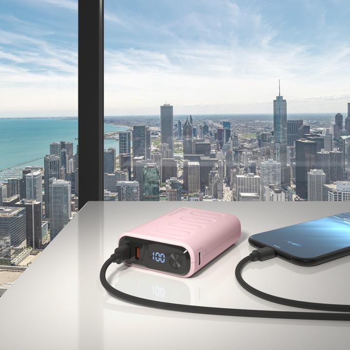Actual product image RealPower Powerbank PB-10000C PD+ with 3xType-C,Rose (10000 mAh)