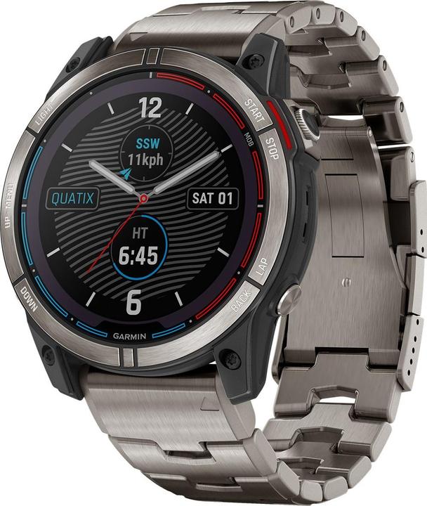 Productafbeelding Garmin quatix 7X Sapphire Solar Titan" GPS Smartwatch voor op zee (51 mm)