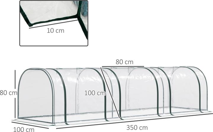 Produktbild Outsunny Folientunnel mit 3 Türen