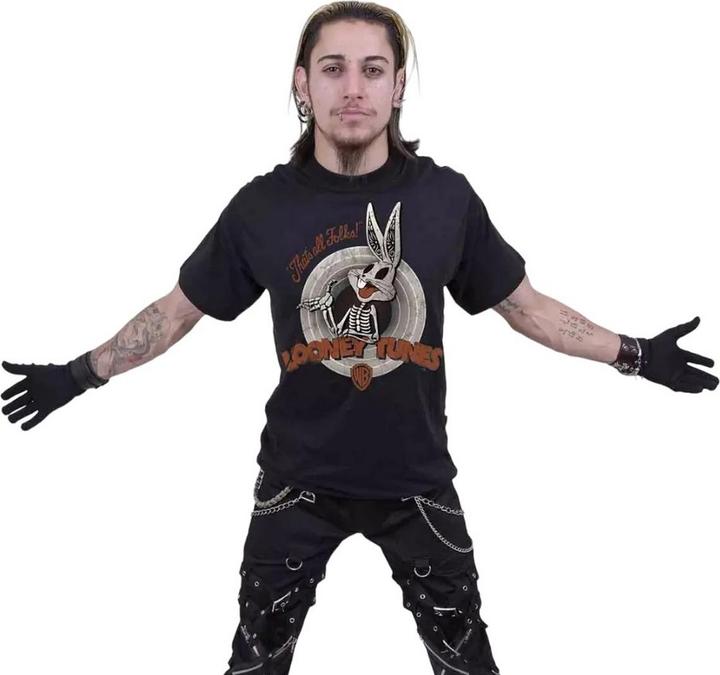 Actual product image Looney Tunes Unisex Adult Bugs Bunny Skull T-Shirt (L, M, S)