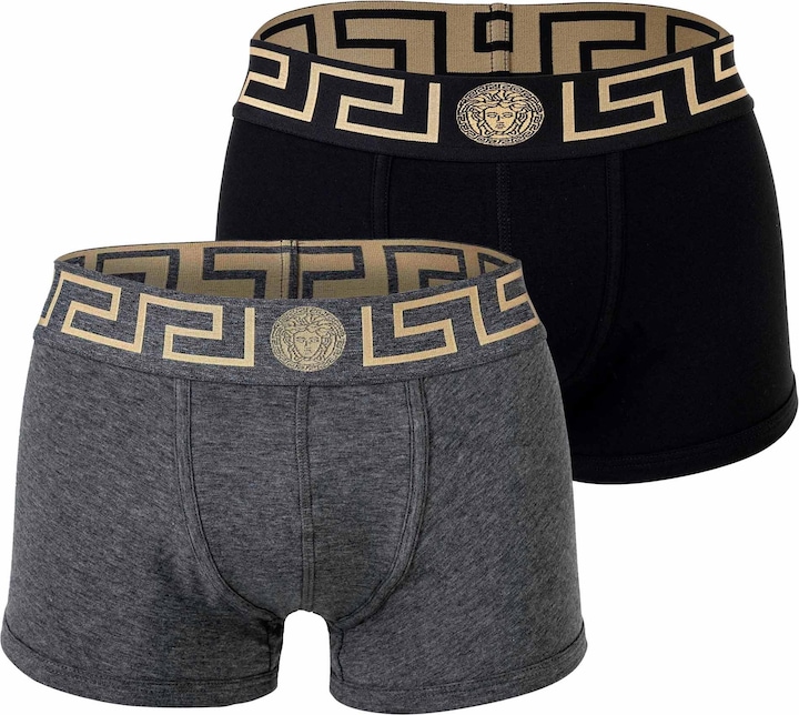 Immagine prodotto Versace Bi-Pack Trunk Jersey Topeka Bi-Stretch Cotton Organic New Logo (S, Confezione da 2)