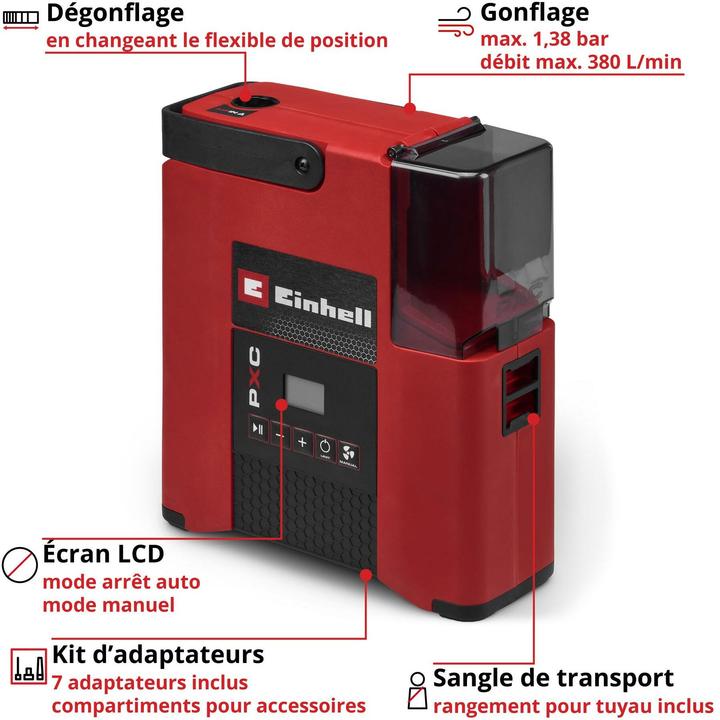 Produktbild Einhell Supero 18 380 Li Solo Power X Change Luftpumpe