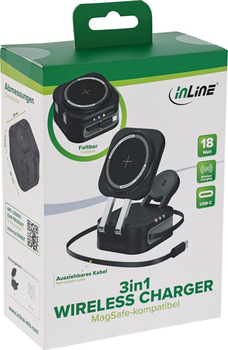 Produktbild InLine 3in1 Wireless Charger (15 W)