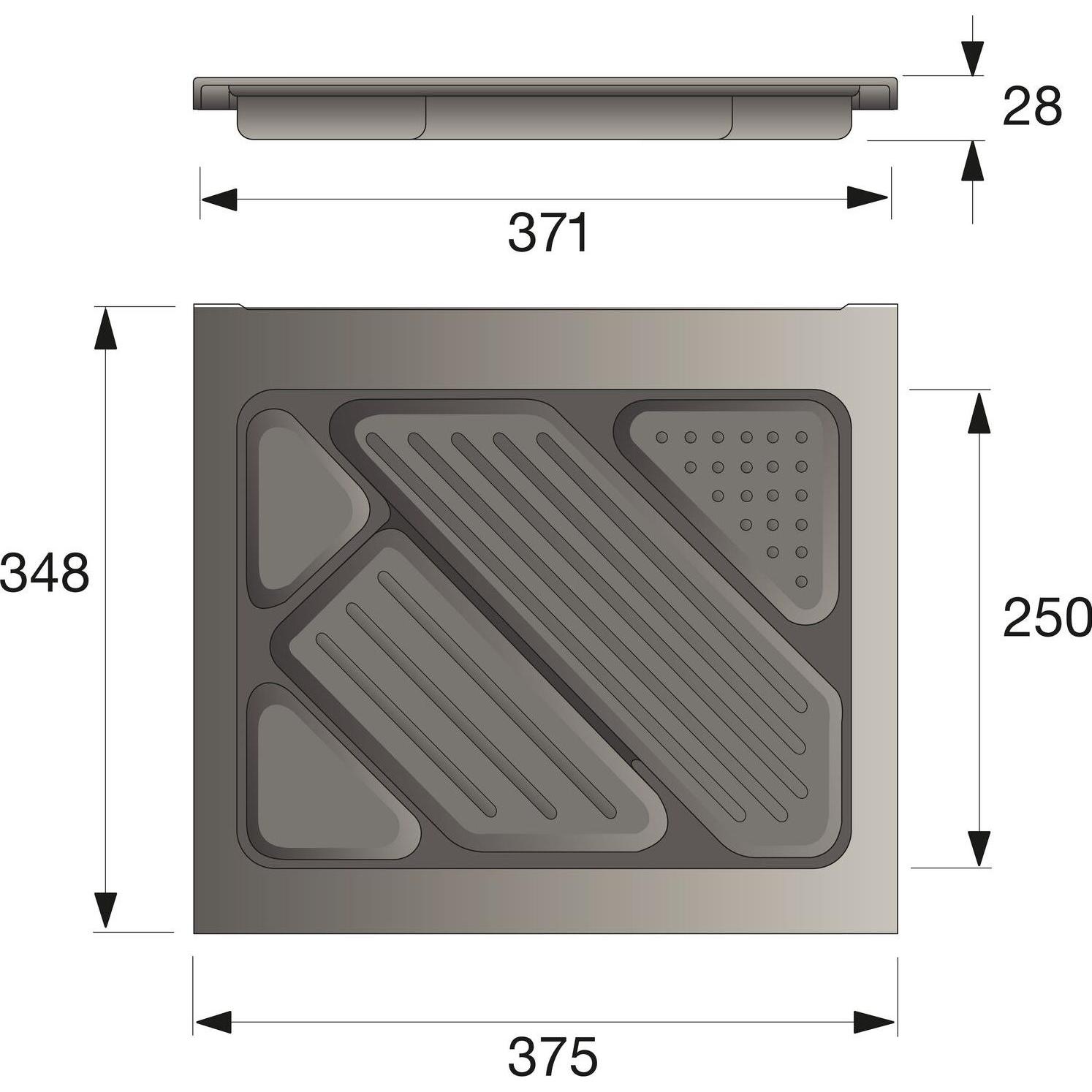 Thumbnail - Hettich, Möbelausstattung, Systema Top 2000 Materialschub,EB 392 mm, Alu-Finish (1 Stk.)