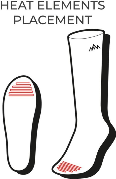 Actual product image Heat Experience Heated Everyday Socks w.batteries V2 (L)