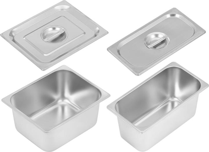 Produktbild Royal Catering Bain-Marie mit Unterschrank Warmhaltebehälter Speisenwärmer GN 1/2 + GN 1/3