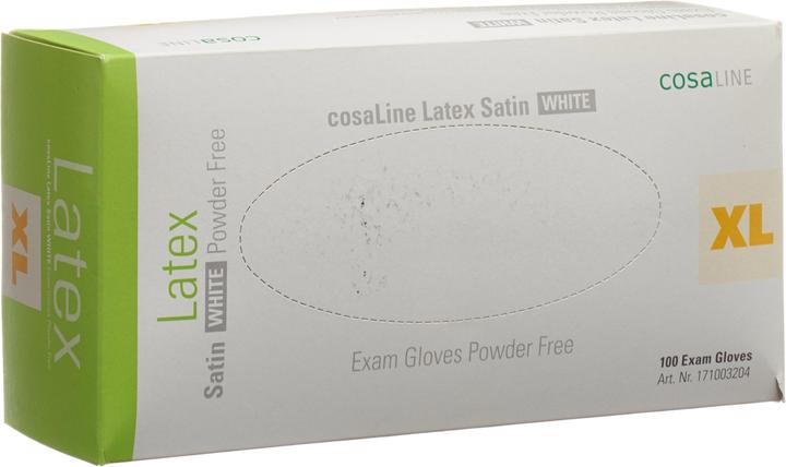 Image du produit CosaLine Gants d'examen Latex Satin blanc non-poudrés (XL)