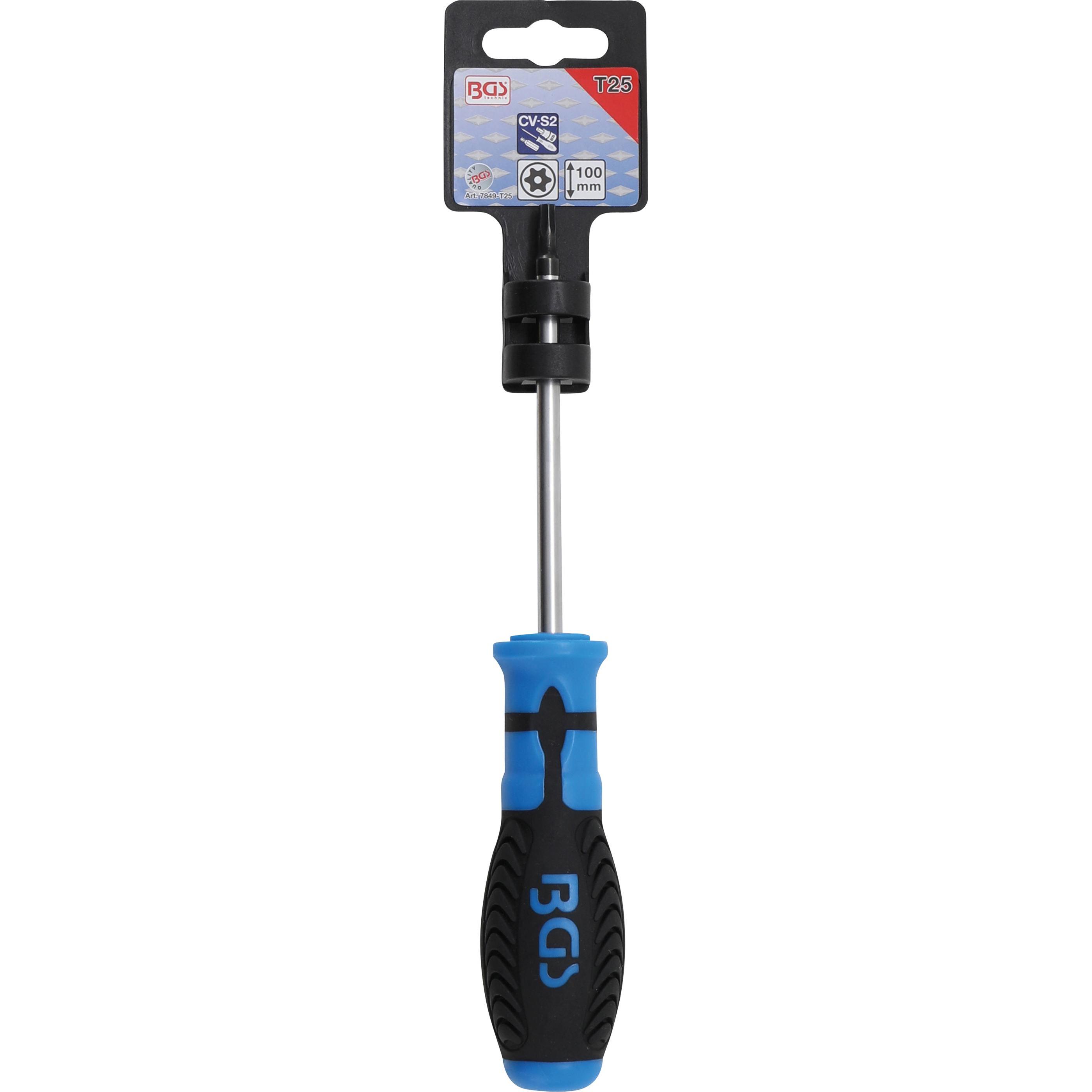 Thumbnail - BGS, Schraubenzieher, Schraubendreher T-Profil (für Torx) mit Bohrung T25 Klingenlänge 100 mm (T-profil)
