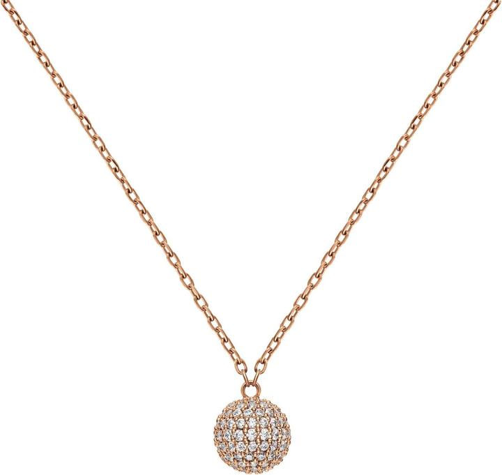 Actual product image Daniel Wellington Stylish bronze necklace with glittering ball Pavé DW00400625 (Bronze with rose gold coating)