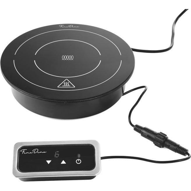 Hendi Riscaldatore a induzione 800W per installazione 230V, Piano cottura portatile, Argento, Nero