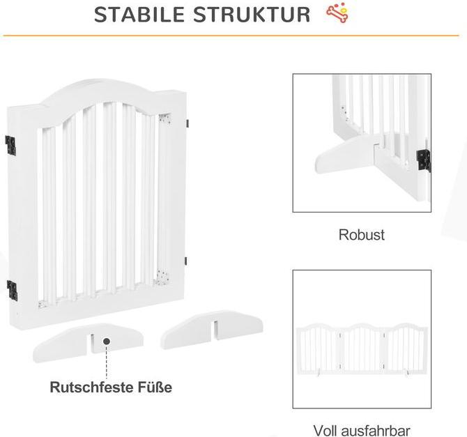 Actual product image Swisshandel24 Dog barrier fence Protective fence Dog fence Configuration fence 3-piece with two support feet rod