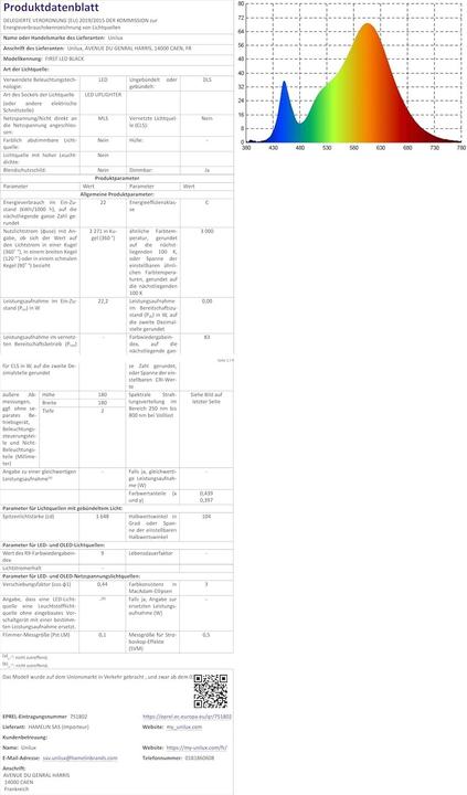 Image du produit Unilux FIRST LED Lèche-plafond (3271 lm)