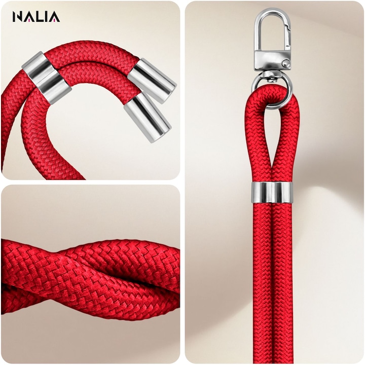 Produktbild Nalia HoldMe Lanyard Handykette – Universal Trageband für Smartphones - Verstellbar, Soft & Elastisch
