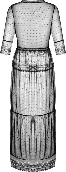 Actual product image Obsessive Long dressing gown with dots and lace (L, M)