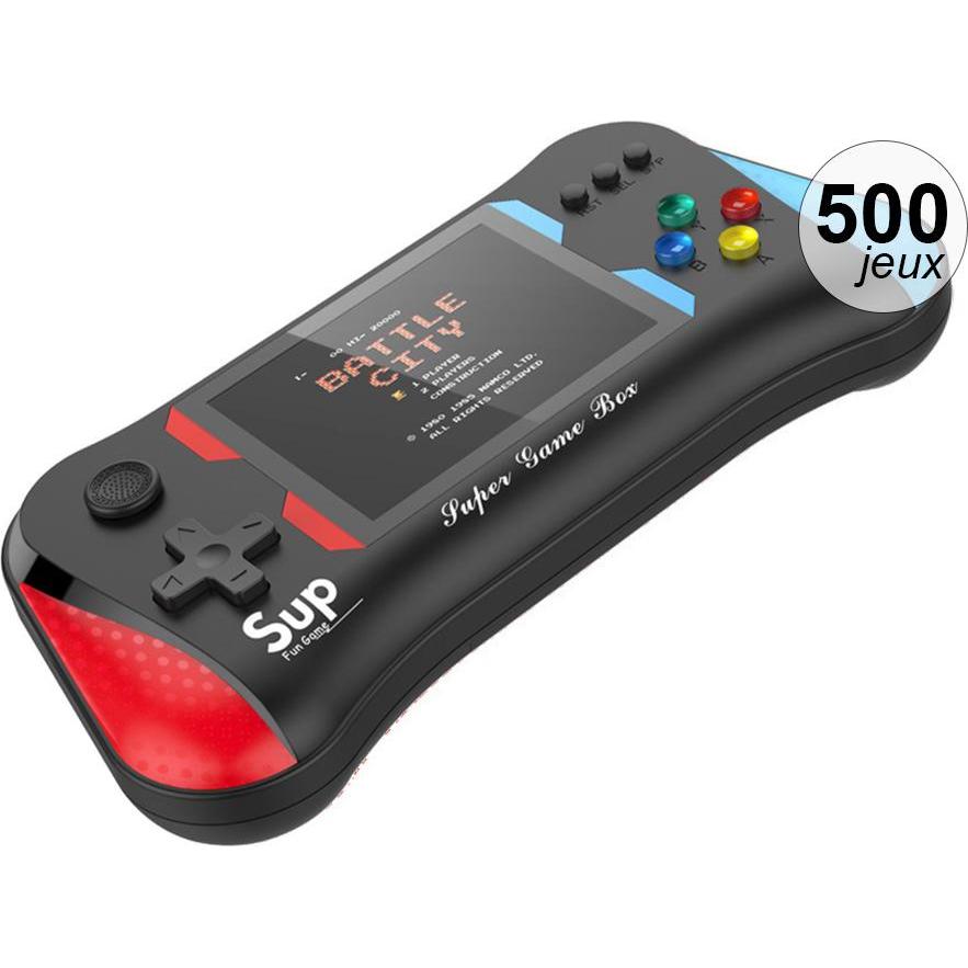 VR Shinecon Handheld SupMax Konsole mit 500 Spielen, Retro Gaming, Rot