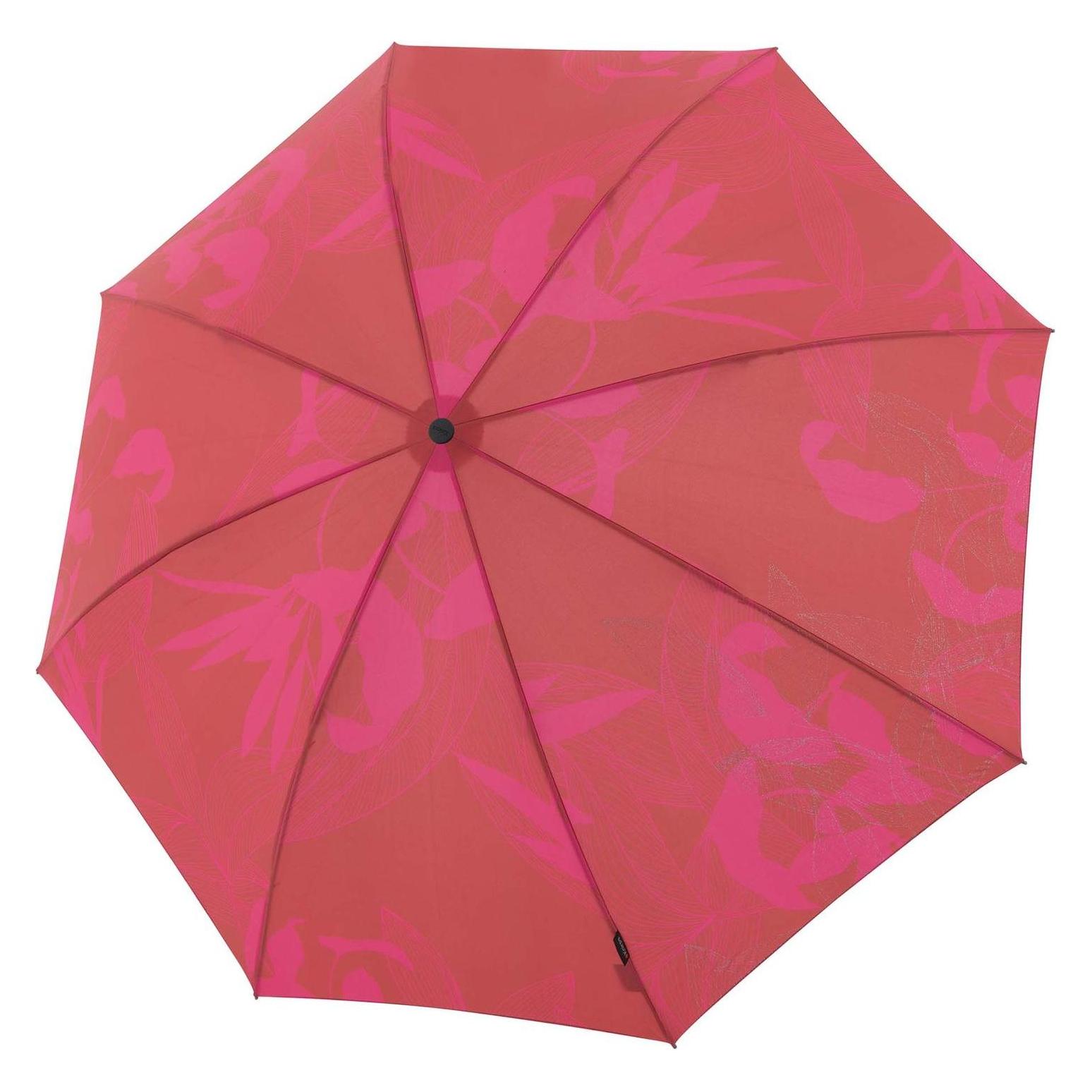 Knirps, Damen, Regenschirm, T.200 Medium Duomatic, Rot, Violett, Silber