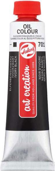 Talens Art Creation Ölfarbe, Tube 40 ml, Elfenbeinschwarz 701 (40 ml)