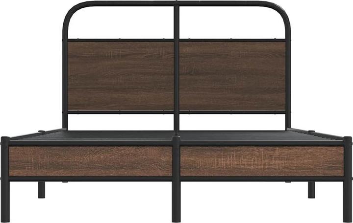 Image du produit VidaXL Cadre de lit sans matelas 120x200 cm brun imitation chêne (120 x 200 cm)