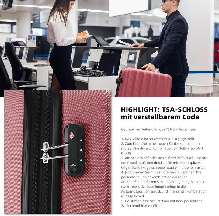 Actual product image Beibye 3-teiliges Reisekofferset mit TSA-Schloss