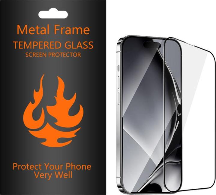 Produktbild OEM Gehärteter Glasmetallrahmen für Samsung Galaxy S25 Ultra schwarzer Rahmen (Galaxy S25 Ultra)