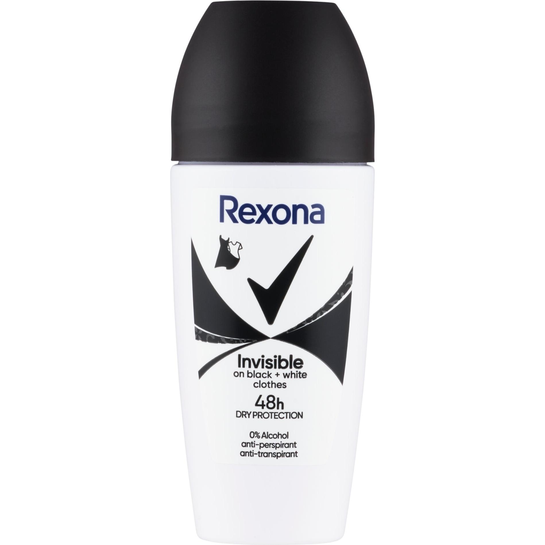 Rexona, Deodorante, MotionSense Invisible Black + White Roll-on 50ml (Roll-on, 50 ml)