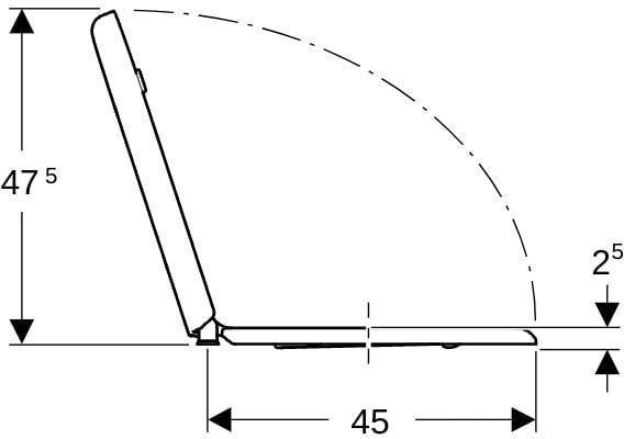 Image du produit Geberit Keramag / Siège de WC Renova Comfort Square blanc 572830000
