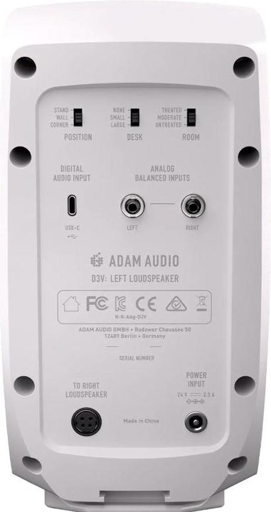 Actual product image Adam Audio D3V White - Para monitorów (Active, Pair, 2x 100 W)