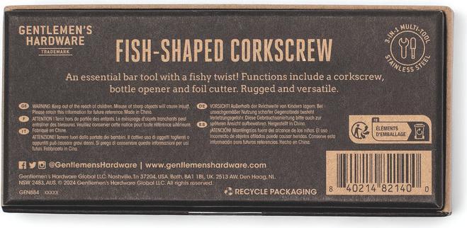 Produktbild Gentlemen's Hardware Fish shaped Waiter's Corkscrew (Korkenzieher)