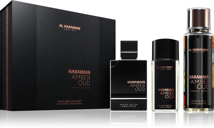 Al Haramain Amber Oud Private Edition EDP 75 ml+EDP 30 ml+Duschgel 250 ml (Parfum set)