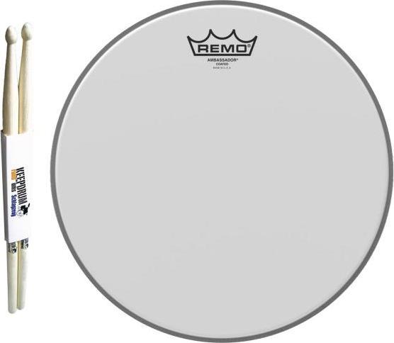 Produktbild Remo Ambassador Coated Snare Fell 14 mit Drumsticks (Schlagzeug)