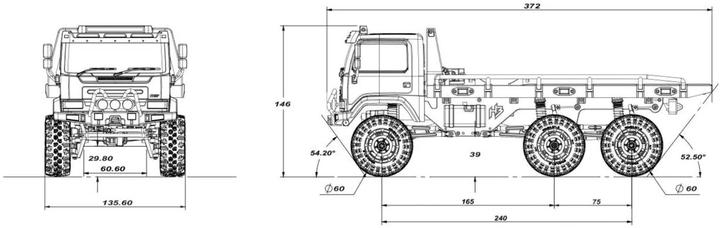 Actual product image Absima CR-18P "Tow Truck ARKTOS 6x6" V1.5 1/18 sandgelb RTR (RTR Ready-to-Run)
