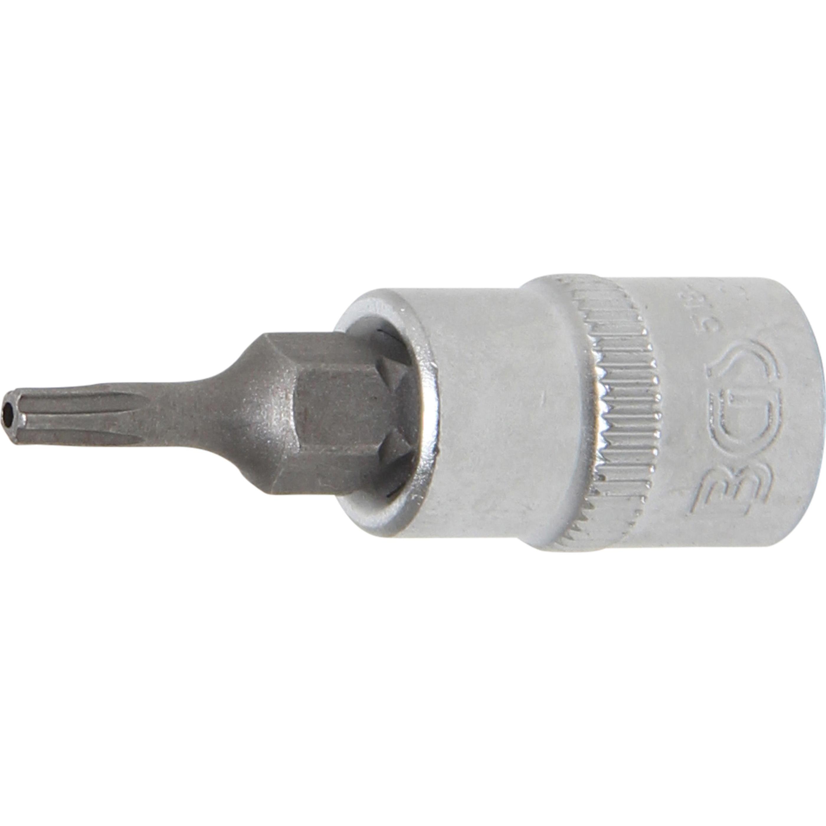 BGS, Bits, Bit-Einsatz Antrieb Innenvierkant 6,3 mm (1/4") TS-Profil (für Torx Plus) mit Bohrung TS10 (6,3 mm)
