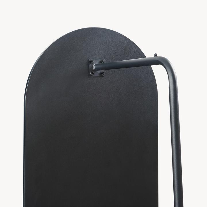 Produktbild En.Casa Garderobenspiegel 2-in-1 Kuonta 165x40x51 cm Schwarz