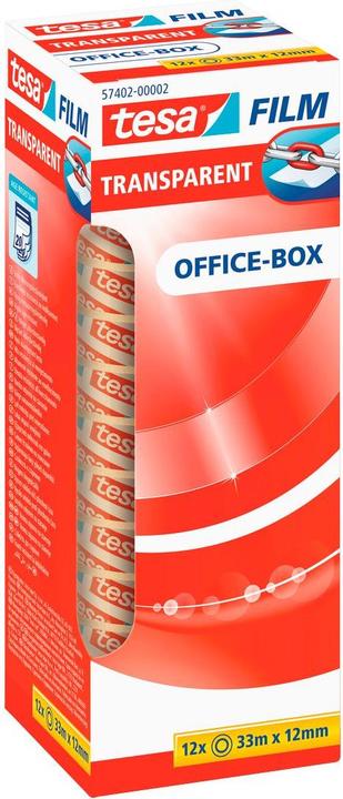 Produktbild tesa 12x tesafilm TRANSPARENT - mit starker Haftung - alterungsbeständig und reissfest (12 mm)