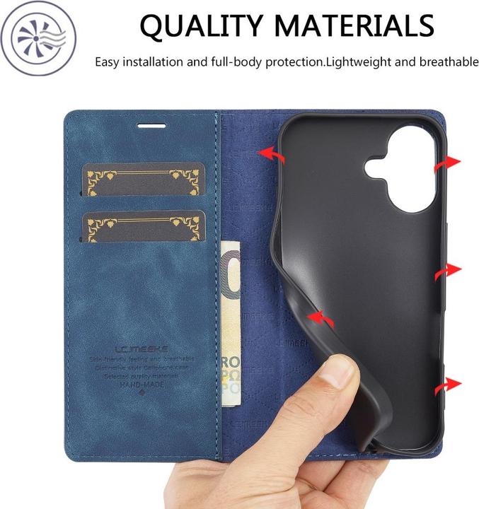 Produktbild Ueli Express Leder Buch Etui Tasche mit Kartenfach (Apple iPhone 16)