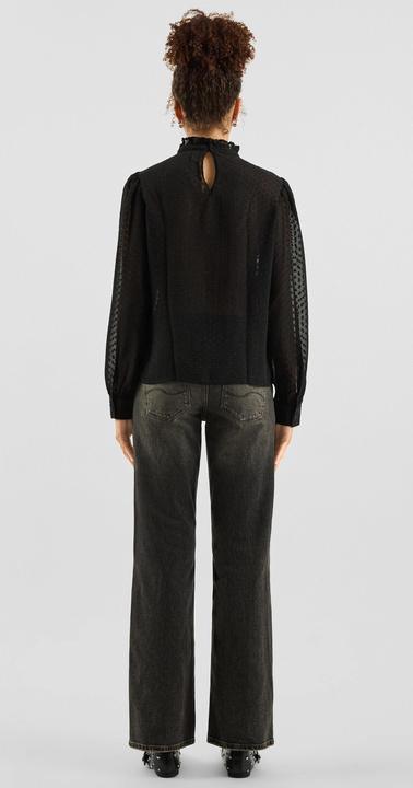 Immagine prodotto s.Oliver Bluse Transparente Chiffonbluse Biesen und Rüschen am Stehkragen (42)