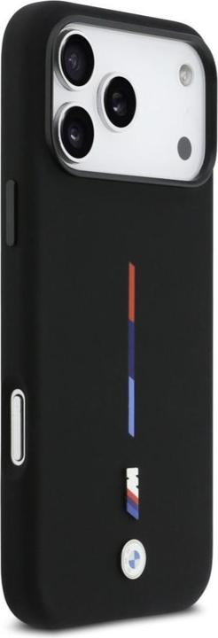 Actual product image BMW M Silicon Tricolor Line MagSafe Case for iPhone 17 Pro Max Black (Apple iPhone 17 Pro Max)