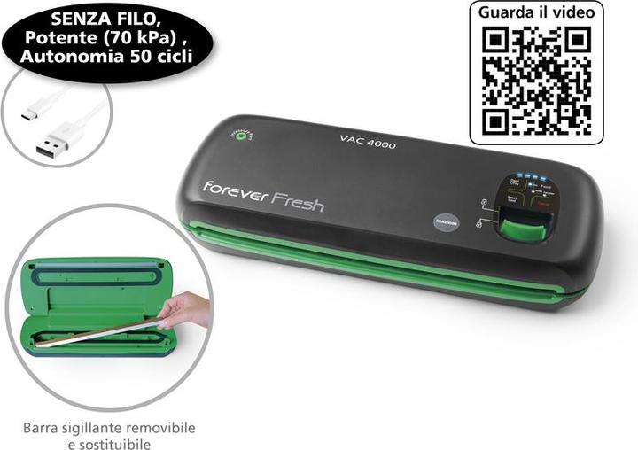 Image du produit Macom Machine à emballer sous vide VAC 4000 Noir, Vert
