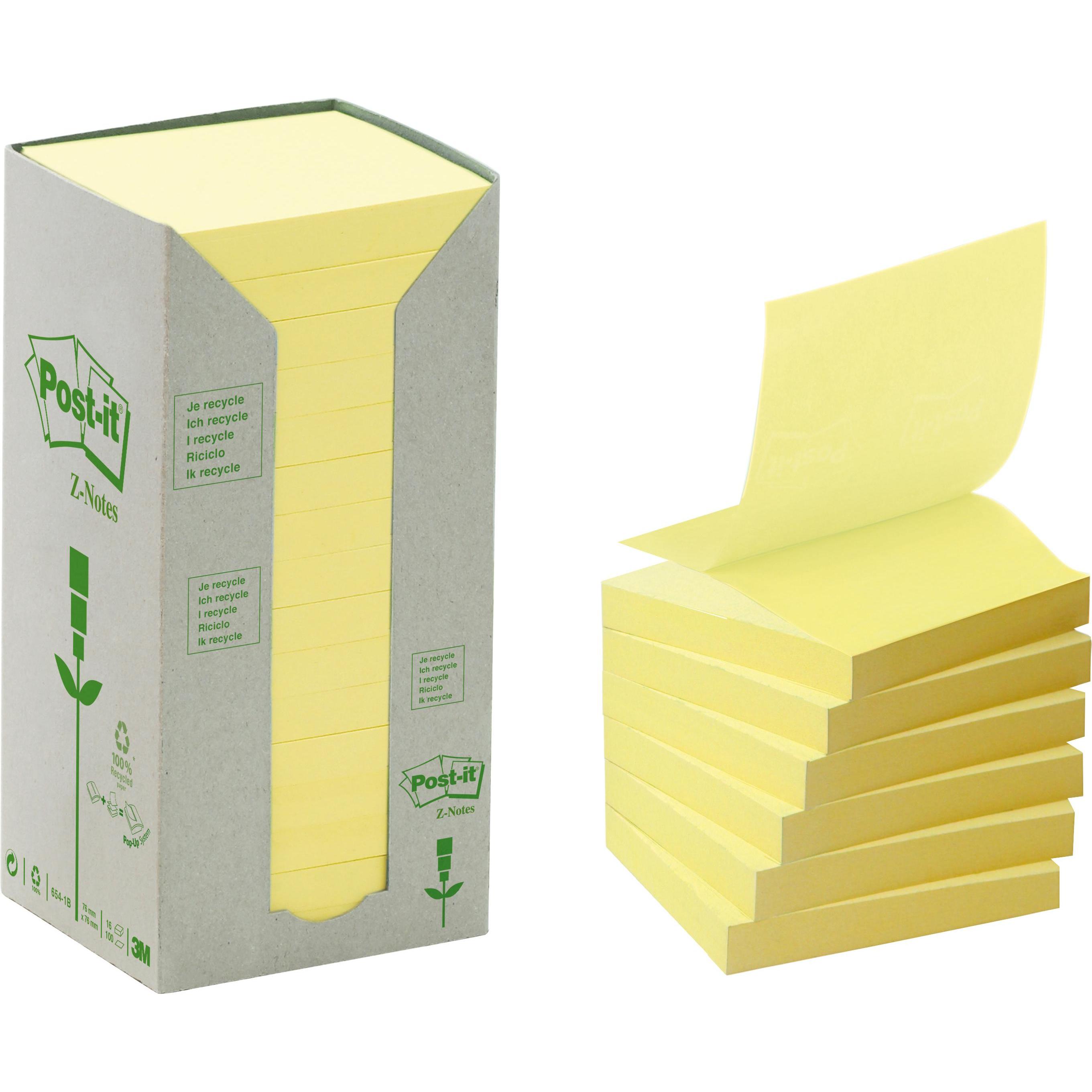 Post-it, Haftnotiz, Green Z-Notes (76 x 76 mm)