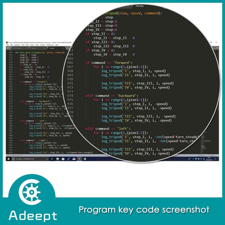 Image du produit Adeept 4-Bein Bionic Hexapod Spinnenroboter