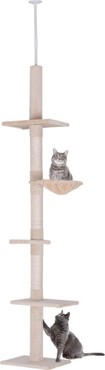 PawHut Arbre à chat à hauteur de plafond (260 cm, Beige)