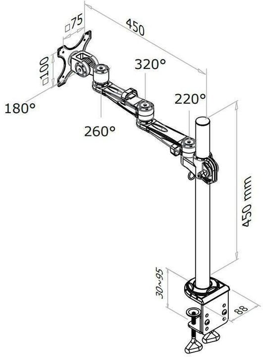 Actual product image Neomounts FPMA-D935 Monitor table mount (Table, 27", 10 kg)