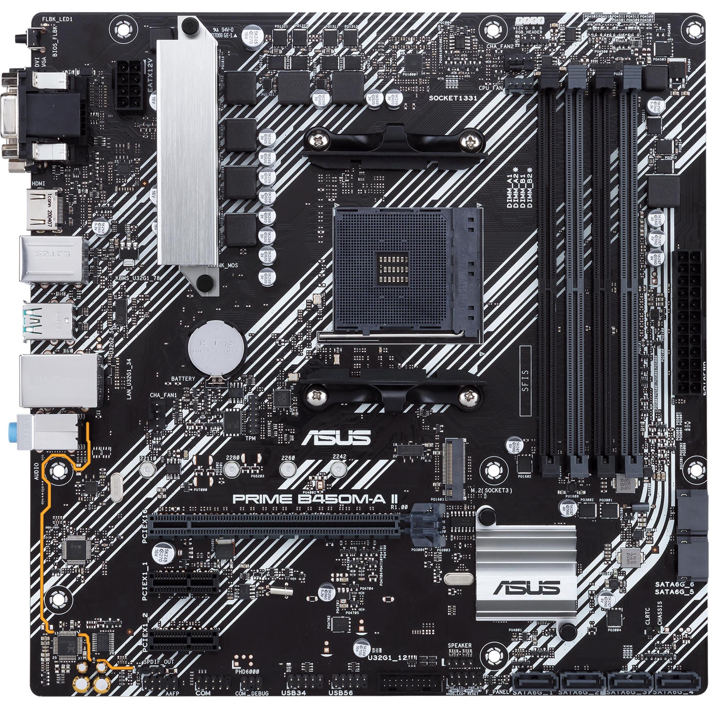 ASUS PRIME B450M-A II (AM4, AMD B450, mATX), Mainboard