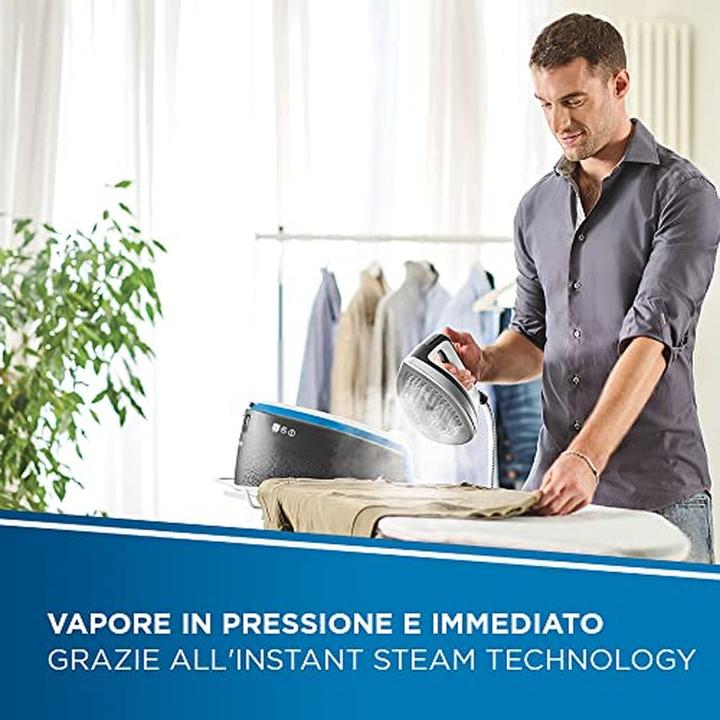 Produktbild Polti Vaporella Instant VI50.40 2400 W 2 L Aluminium Blau, Weiss (2400 W, 600 g/min)