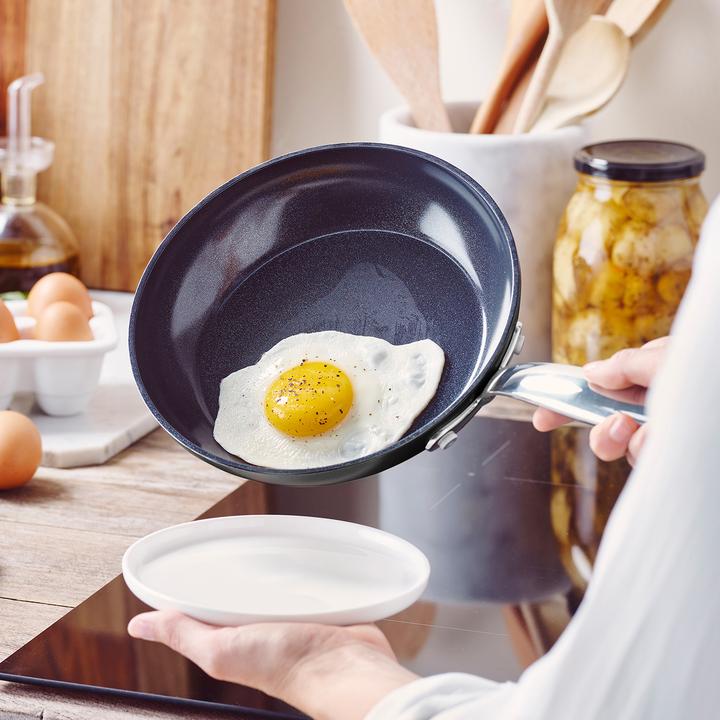 Produktbild Greenpan Barcelona Koekenpan Set van 2 20+28cm zwart (28 cm, Bratpfanne, Pfannenset + Topfset, Aluminium, Edelstahl)