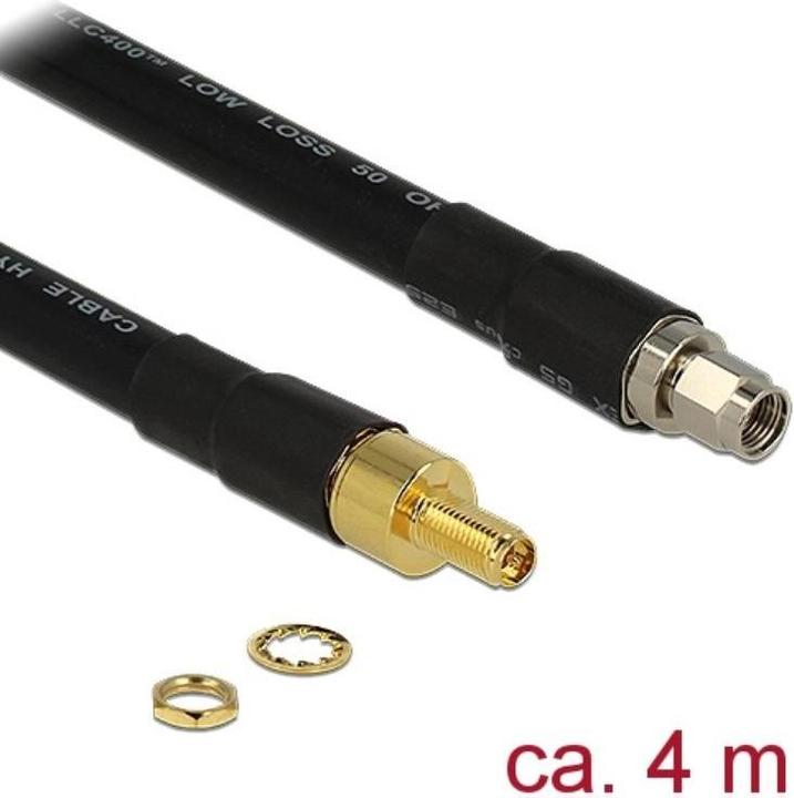 Produktbild Delock RP-SMA Buchse zu RP-SMA-ST 4 Meter (0.35 dB, Antennenkabel)